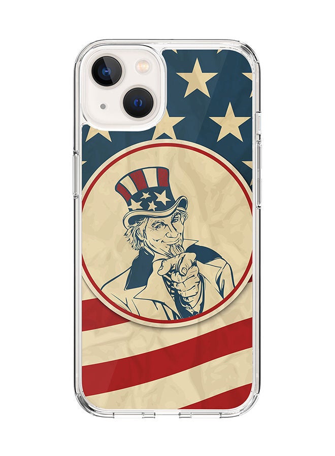 Stylizedd Classic Clear Case for Apple iPhone 14 Hybrid Soft Case Flexible Edges Anti Drop TPU PC Gel Thin Transparent Cover [ Designed for Apple iPhone 14 ] - We Want You Full Print - Image 1