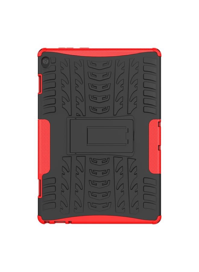 S-TOP Case For Lenovo Tab M10 X605 / X505 Tire Texture Shockproof TPU+PC Protective Tablet Case with Holder - Image 2
