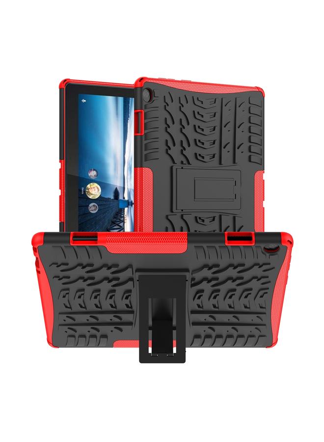 S-TOP Case For Lenovo Tab M10 X605 / X505 Tire Texture Shockproof TPU+PC Protective Tablet Case with Holder - Image 1