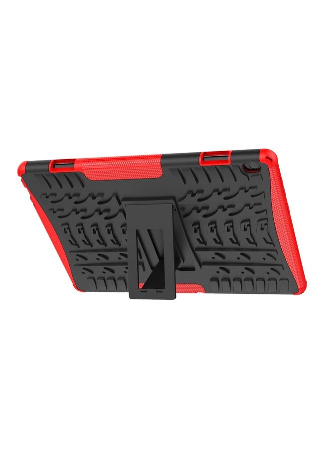 S-TOP Case For Lenovo Tab M10 X605 / X505 Tire Texture Shockproof TPU+PC Protective Tablet Case with Holder - Image 4
