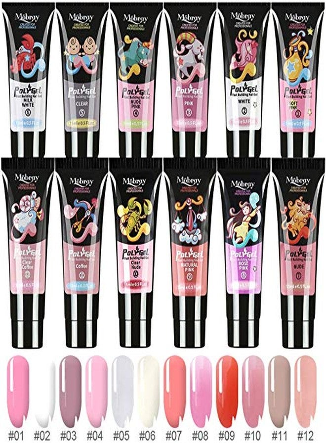موباري مجموعة موبراي بولي نيل جل مانيكير، مجموعة جل بناء الأظافر، مجموعة تمديد أظافر الأصابع، جل بناء أظافر أكريليك بالأشعة فوق البنفسجية LED (PG-04) - Image 4