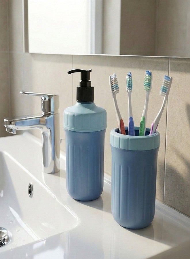 SUPERMOM Soap Dispenser for Wash Basin 1 Pc – Multipurpose Hand Pump Liquid Soap Dispenser with Utility Holder & Sponge Storage Organiser for Bathroom, Kitchen Sink, Dishwash Liquid & Handwash Use - Image 3