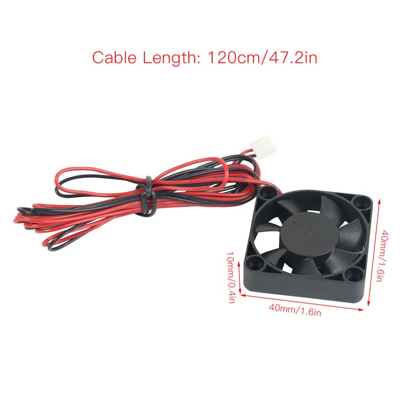 2pcs Brushless Cooling Fan 40*40*10mm DC 24V with Sleeve Bearing Compatible with Ender-3/Ender-3 Pro 3D Printer Extruder - Image 4