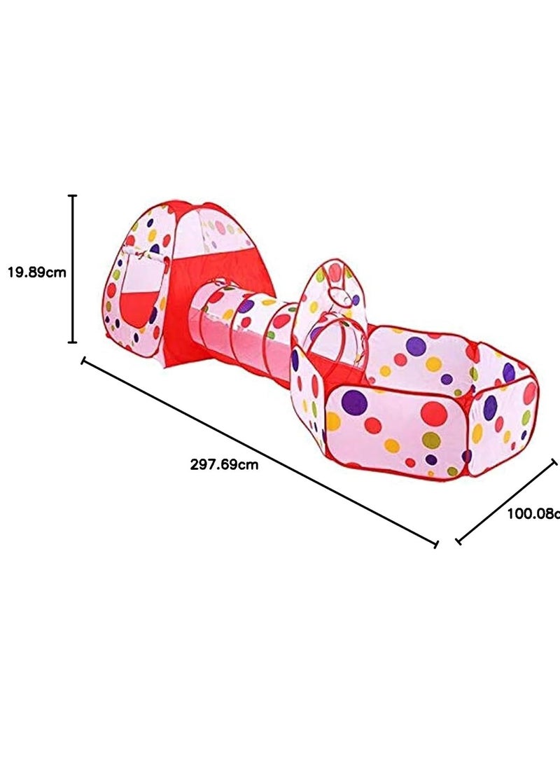 يوستيد خيمة لعب للأطفال 3 في 1 / مجموعة خيمة لعب كومبو مع نفق لعب للأطفال، خيم لعب للأطفال قابلة للطي، منزل لعب قابل للحمل في الهواء الطلق، خيمة ألعاب داخلية للأميرة الأمير، قلعة حجيرة، هدايا، مقاس واحد - Image 5