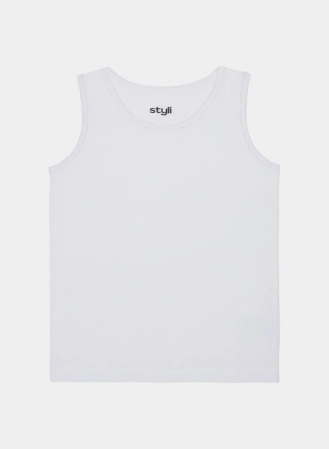 ستايلي Boys Pack of 5 - Plain Vest