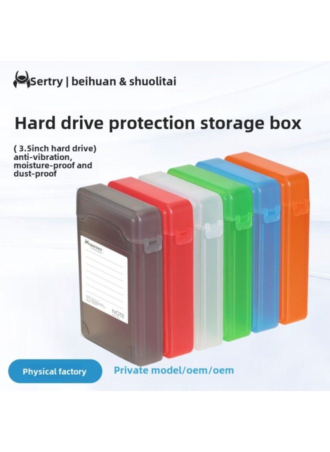 Generic Seatay Shuolitai HD302 Mobile Hard Disk Box/protective Box/pp Box Hard Disk Holder/hard Disk Box Storage Bag-Color:White Translucent  - Image 2