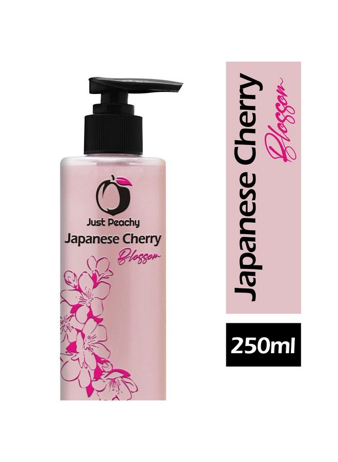 Just Peachy "Japanese Cherry Blossom" Body Wash ; Bath & Shower Cream Wash ; No Sls Paraben & Phosphate ; Enriched With Cherry Blossoms & Vitamin E ; 100% Vegan ; 250Ml - Image 3
