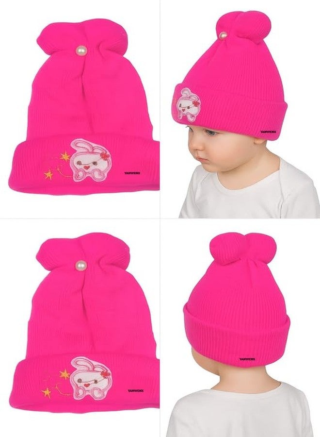 Yanwenx Baby Winter Woolen Cap - Soft & Warm Caps for Newborns & Kids (Pack of 3),Multi_2, 6-12 Months - Image 5
