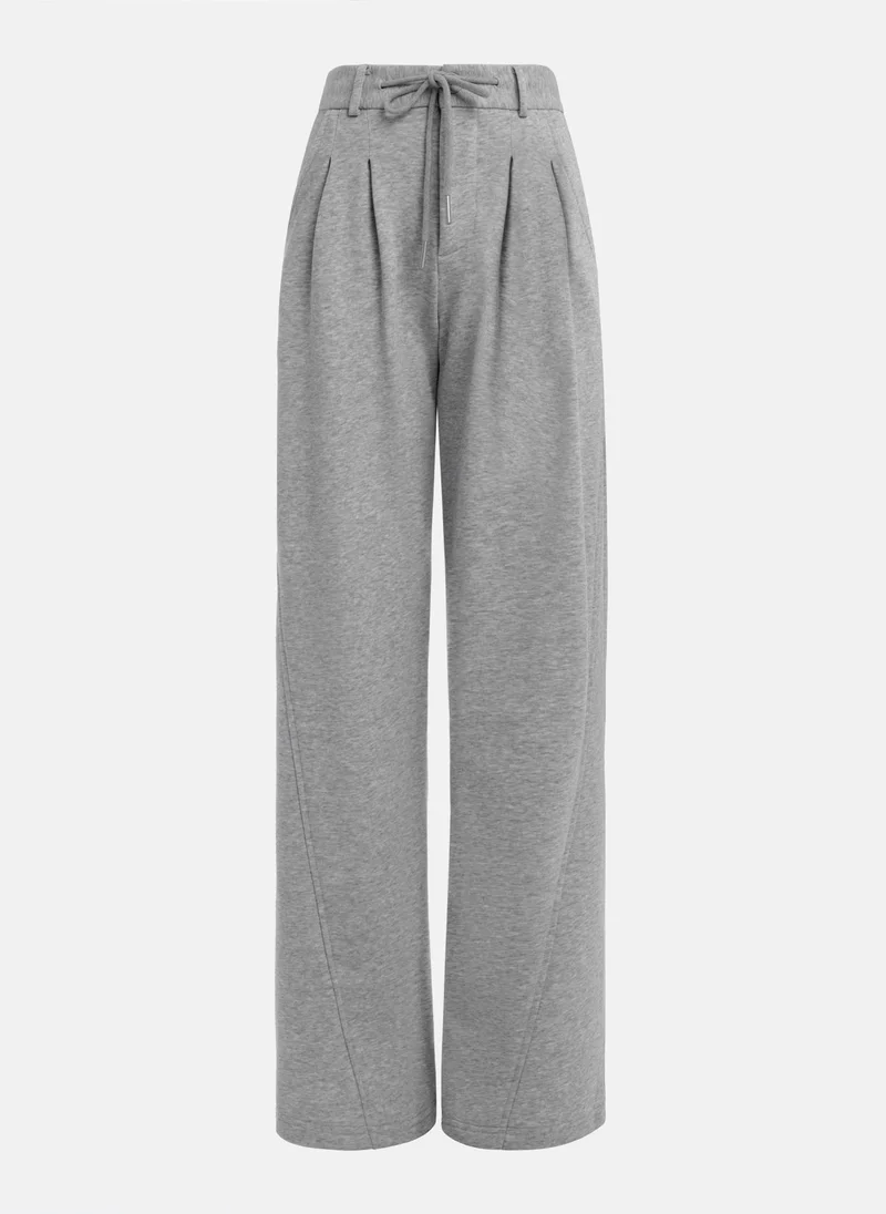 Lichi Jersey tie-up trousers with gathers at the waist