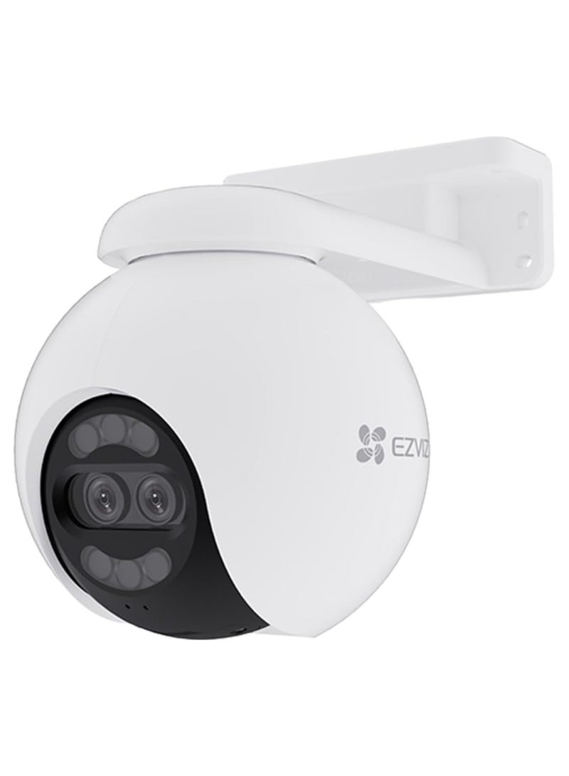 EZVIZ H80x Dual 4K Pan & Tilt Wi-Fi Camera, AI-Powered Human/Vehicle Shape Detection, ColorFULL Night Vision, 360° Panoramic View, Auto Tracking, Two-Way Talk, Smart Detection, IP65 Weatherproof, Supports Up to 512GB MicroSD & Cloud Storage, H.265 Compression, 30m Night Vision, 340° Pan & 70° Tilt, Dual Lenses, Auto Patrol, Pre-Set Location Return - Image 1