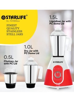 STARLIFE 3 in 1 mixer grinder with stainless steel 800W powerful motor  - Image 2