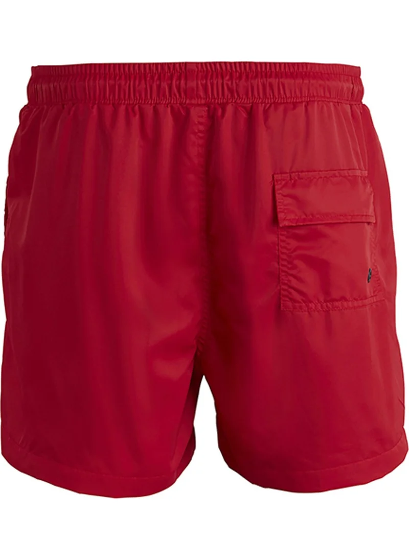 باد بير 21.01.09.004_JACKSONVILLE Normal Waist Plain Red Men's Shorts Swimsuit