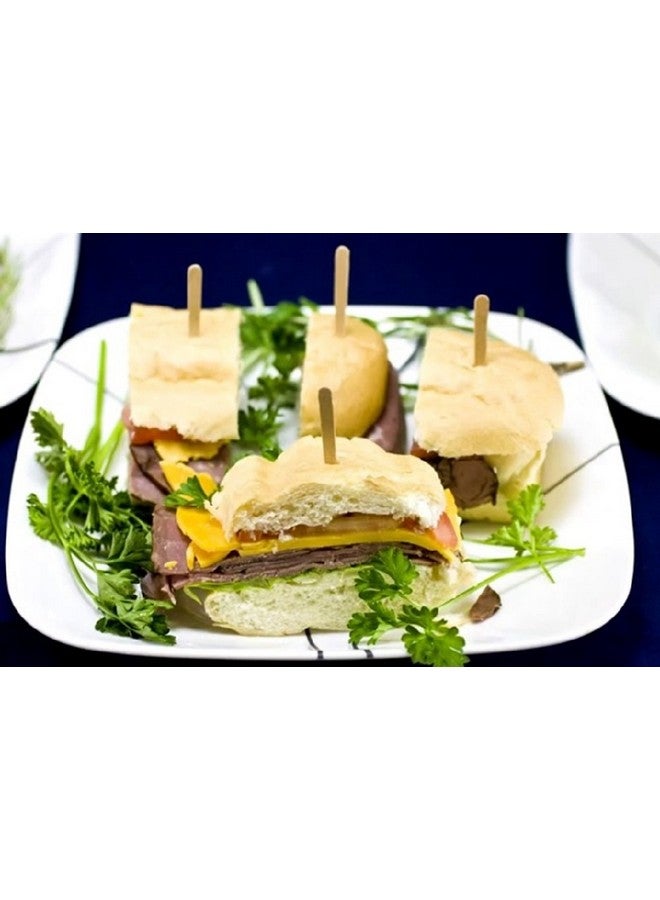 Gmark Natural Birch Wood Sandwich Picks, 3.5 Inch 750 per Pack, Biodegradable Wooden Food Picks (750pcs/box) GM1065 - Image 3