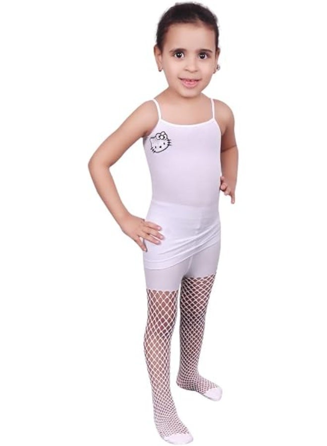Embroidered fishnet tights for girls