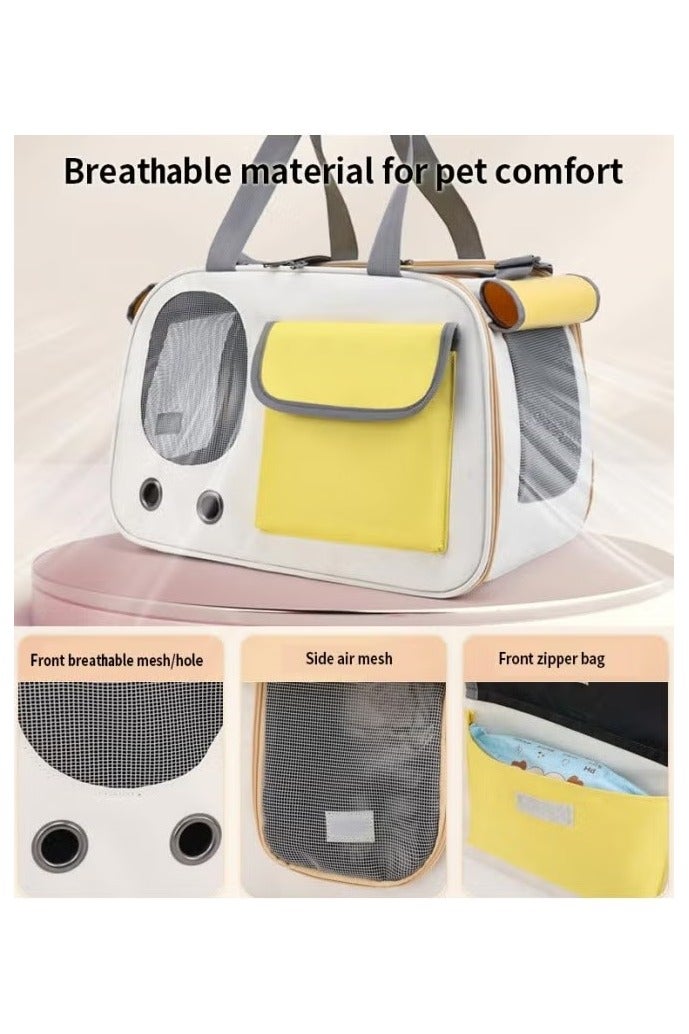 Cat Airline Crate, Dog Carrier, 16.5 lb Pet Foldable Travel Carry, Soft Side Cat Carrier, Roll-Up Cover, for Nervous Cats (Green) - Image 2