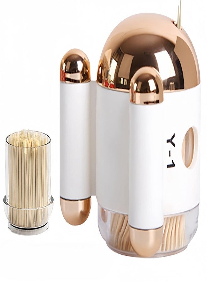 PEFWO Toothpick Holder, Fun Toothpick Dispenser with 350 Toothpicks, Toothpicks Storage Dispensers Box, for Home, Livingroom, Kitchen (Rocket) - Image 1