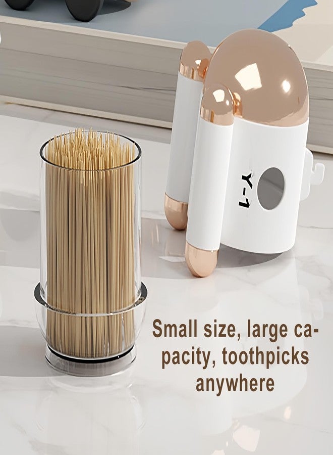 PEFWO Toothpick Holder, Fun Toothpick Dispenser with 350 Toothpicks, Toothpicks Storage Dispensers Box, for Home, Livingroom, Kitchen (Rocket) - Image 2