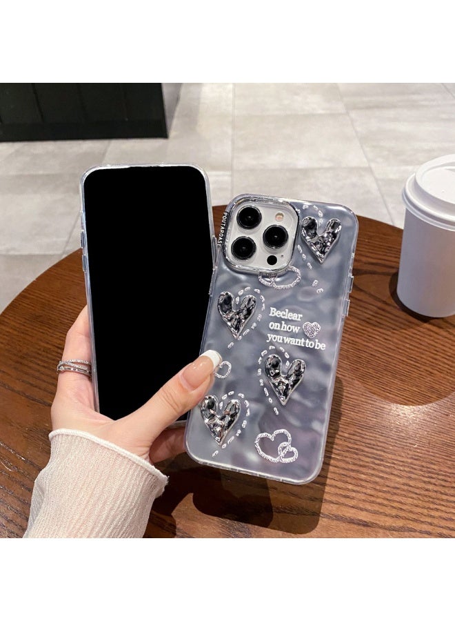 NIBEMINENT Folded Heart Protective TPU Case Cover For iPhone 15 Plus - Image 3