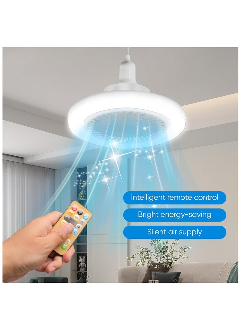 ماركة غير محددة - مروحة سقف مع ضوء وجهاز تحكم عن بعد LED، 3 ألوان قابلة للتعتيم ومؤقت 30 واط مروحة سقف مع مصباح 3 سرعات لغرفة المعيشة وغرفة النوم (جهاز تحكم عن بعد، 3 ألوان). - Image 1