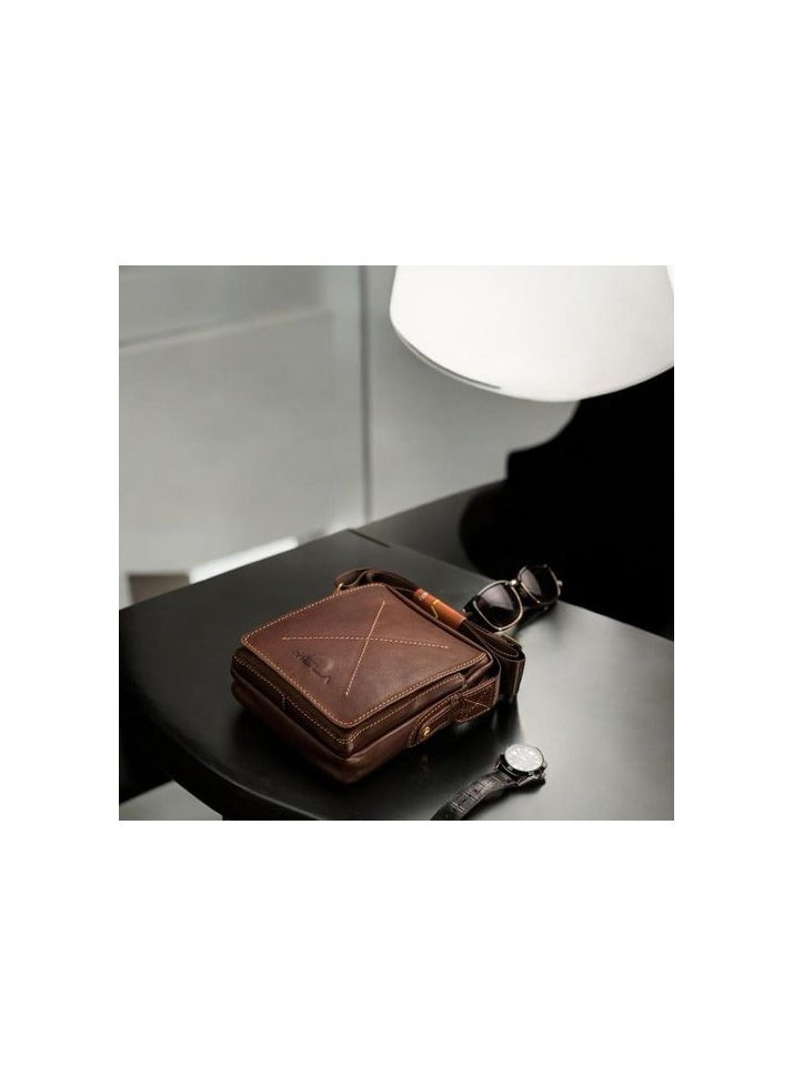 Mela X Genuine Leather Crossbody Bag for Men Distinctive Shape brown - pzsku/Z2AC2E8F1412AD039DDDDZ/45/_/1726396161/cb084c7d-c4cc-4b7d-b8f2-990fcf464d92