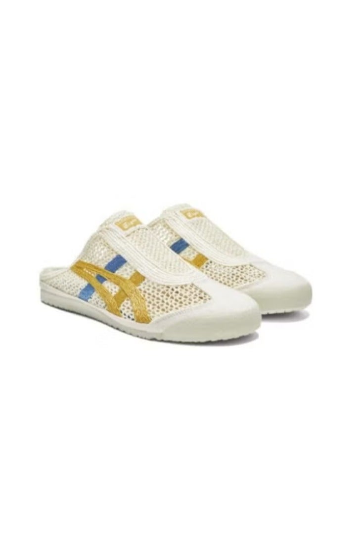 Onitsuka Tiger MEXICO 66 SABOT Summer Casual Slide Sandals - Beige/Yellow/Blue - Image 2