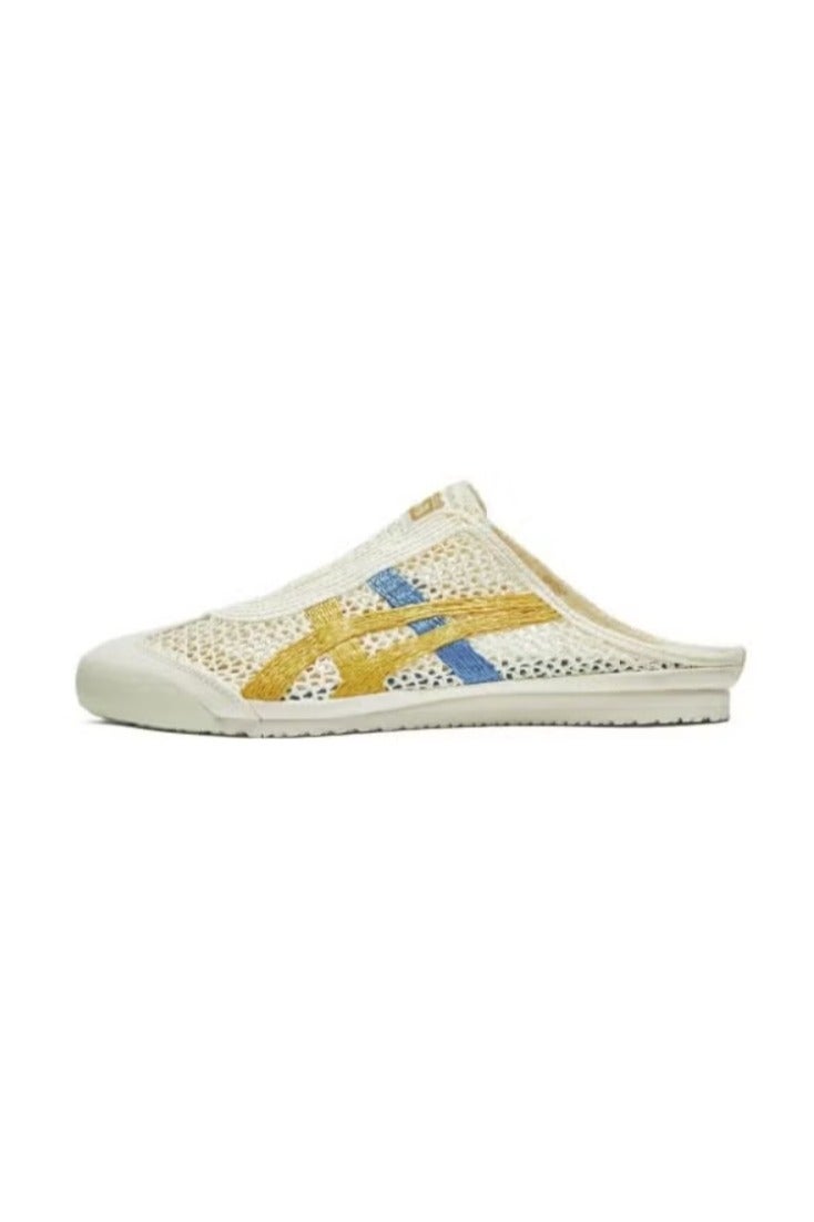 Onitsuka Tiger MEXICO 66 SABOT Summer Casual Slide Sandals - Beige/Yellow/Blue - Image 3