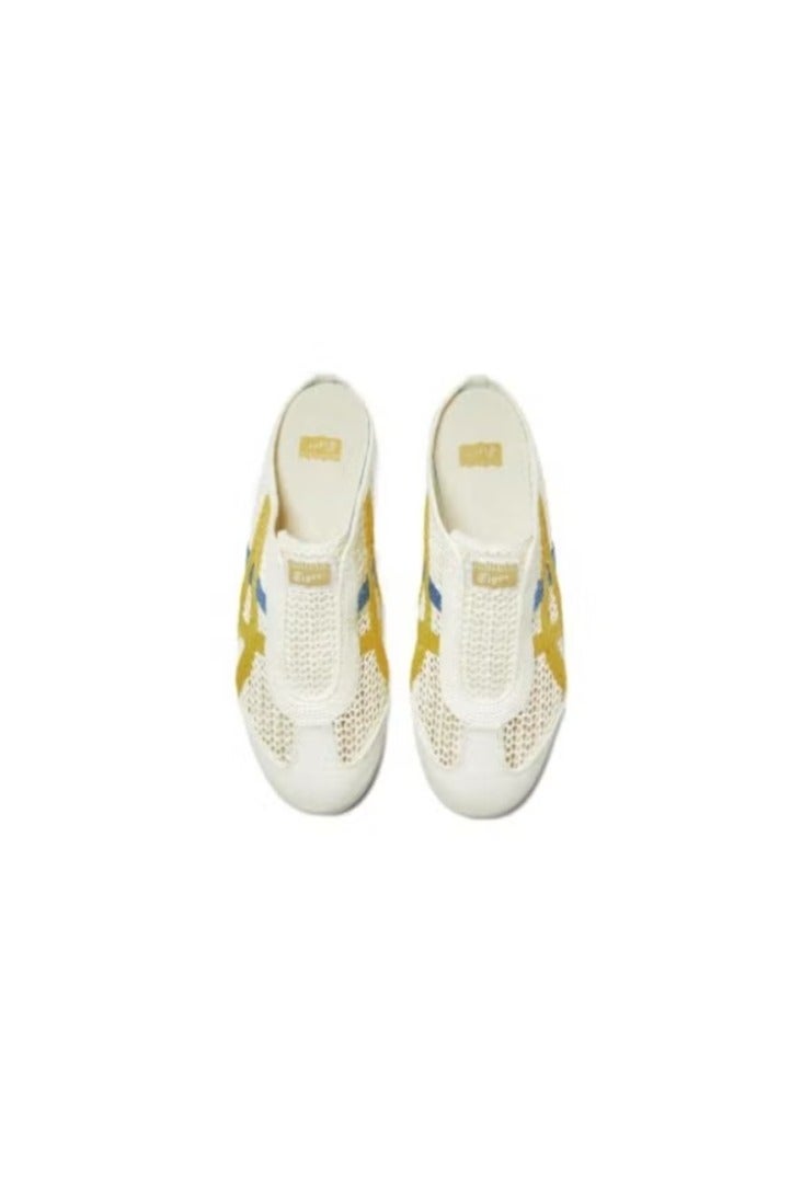 Onitsuka Tiger MEXICO 66 SABOT Summer Casual Slide Sandals - Beige/Yellow/Blue - Image 4