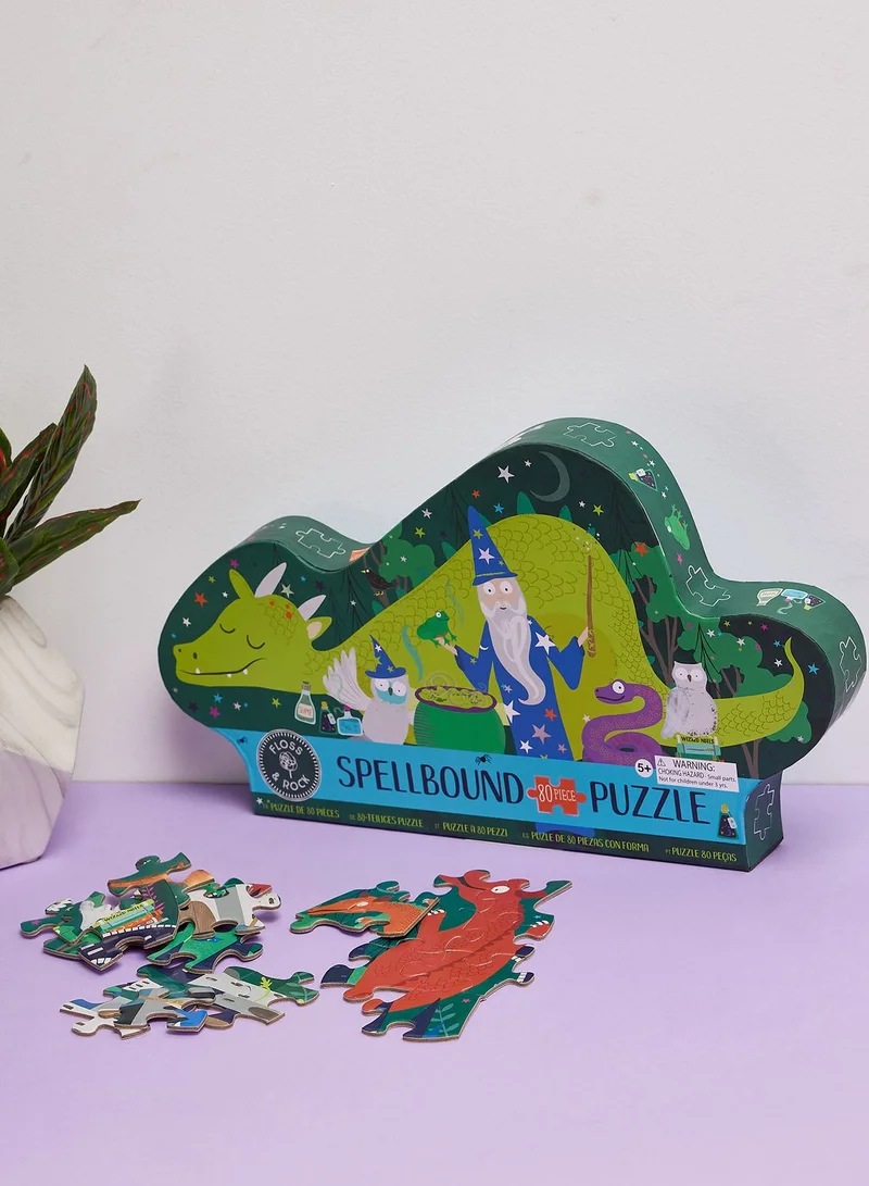 Floss & Rock Spellbound 80Pc "Dragon" Shaped Jigsaw With Shaped Box
