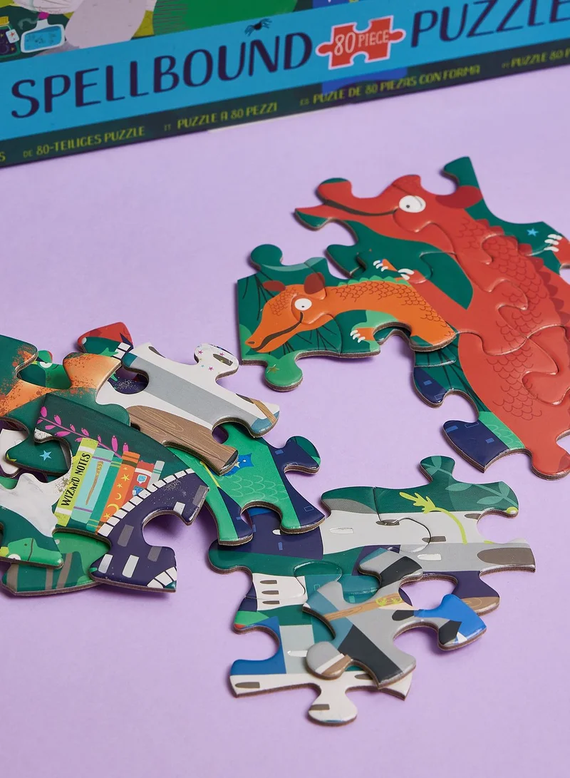 Floss & Rock Spellbound 80Pc "Dragon" Shaped Jigsaw With Shaped Box