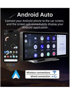 AROAQ 9.3 Inch Car Touch Screen Wireless Carplayer Android Auto Car Portable Radio Bluetooth MP5 with Mirror Link FM Transmitter AUX Output USB TF  - Image 3