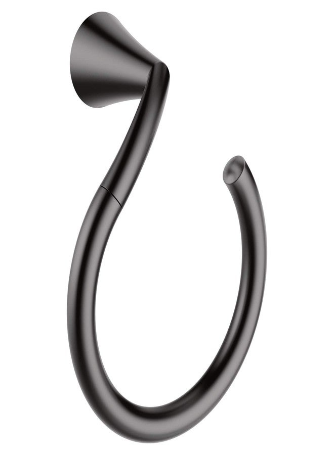 Moen YB2386BL Glyde -Towel Ring, Matte Black - Image 1