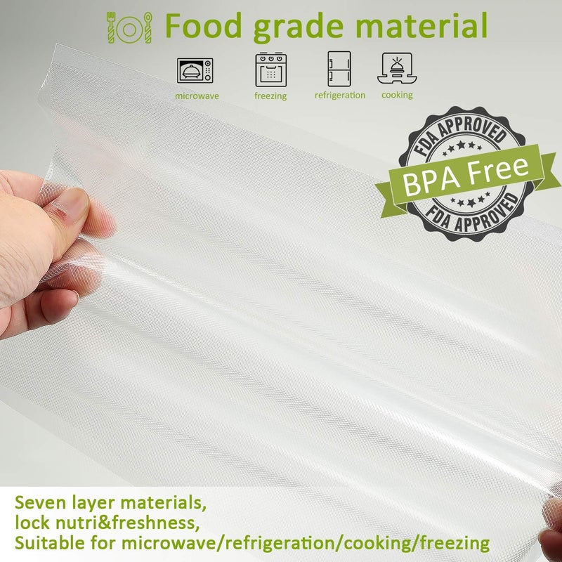 Potane Vacuum Sealer Bags, Precut 150 Gallon 11x16, Quart 8x12, Pint 6x10, Smell-Proof, Puncture Prevention and Heavy duty. Commercial Grade - Image 4