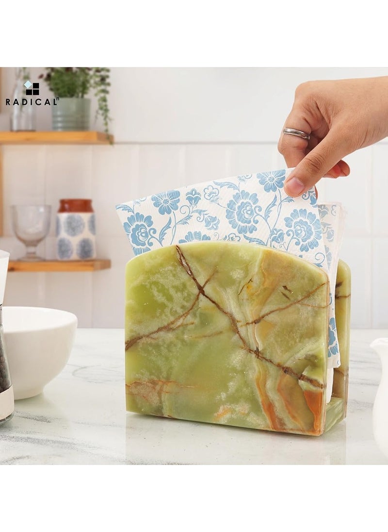 RADICALn - RADICALn Marble Napkin Holder is perfect for wall decoration countertop decoration coffee table elegant paper towel holder for kitchen - Image 1