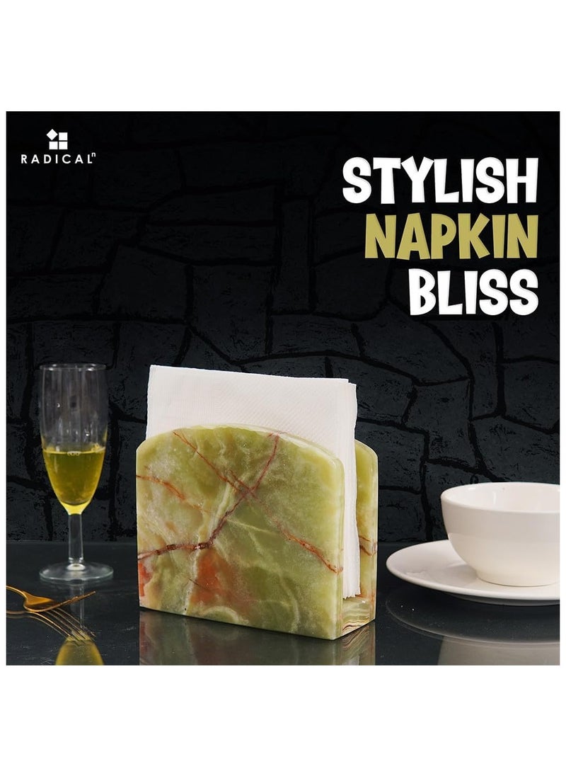 RADICALn - RADICALn Marble Napkin Holder is perfect for wall decoration countertop decoration coffee table elegant paper towel holder for kitchen - Image 1