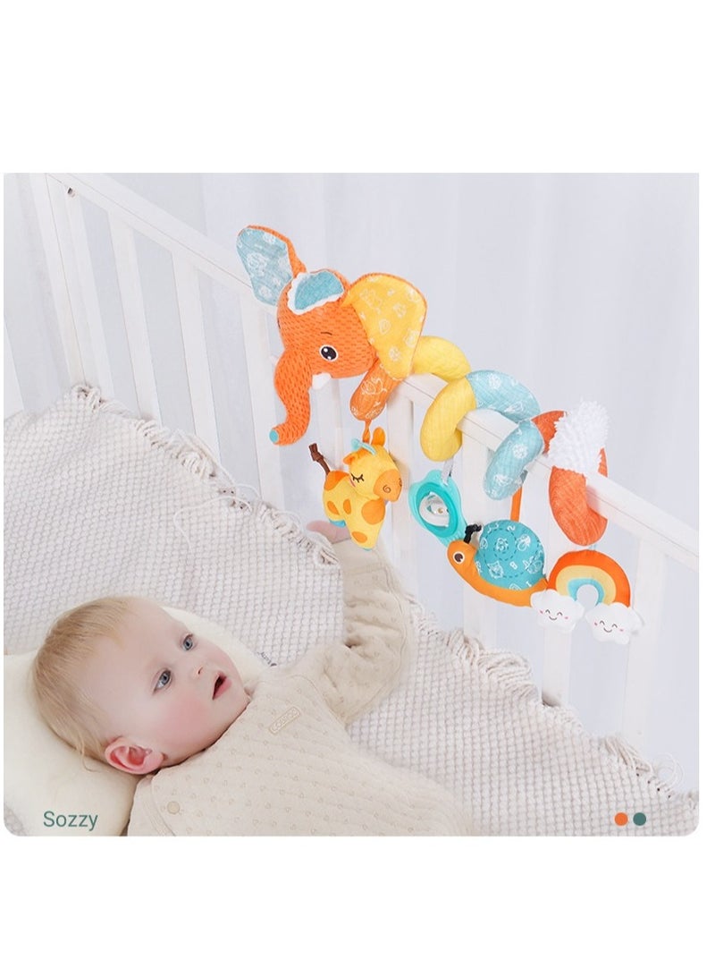 بايبي طفل الفيل الزرافة دوامة أفخم لعبة السيارات مقعد تعليق لعبة عربة طفل بار سرير مهد مع الموسيقى مربع المحمول ب صرير وطحن - Image 2