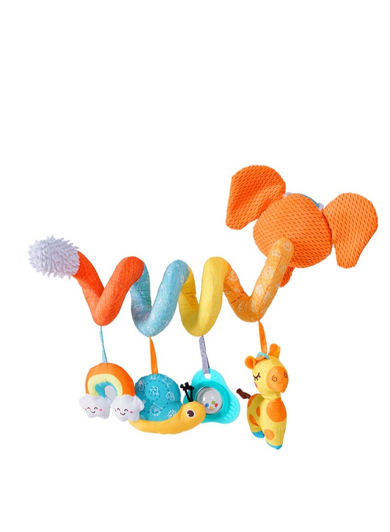 بايبي طفل الفيل الزرافة دوامة أفخم لعبة السيارات مقعد تعليق لعبة عربة طفل بار سرير مهد مع الموسيقى مربع المحمول ب صرير وطحن - Image 5