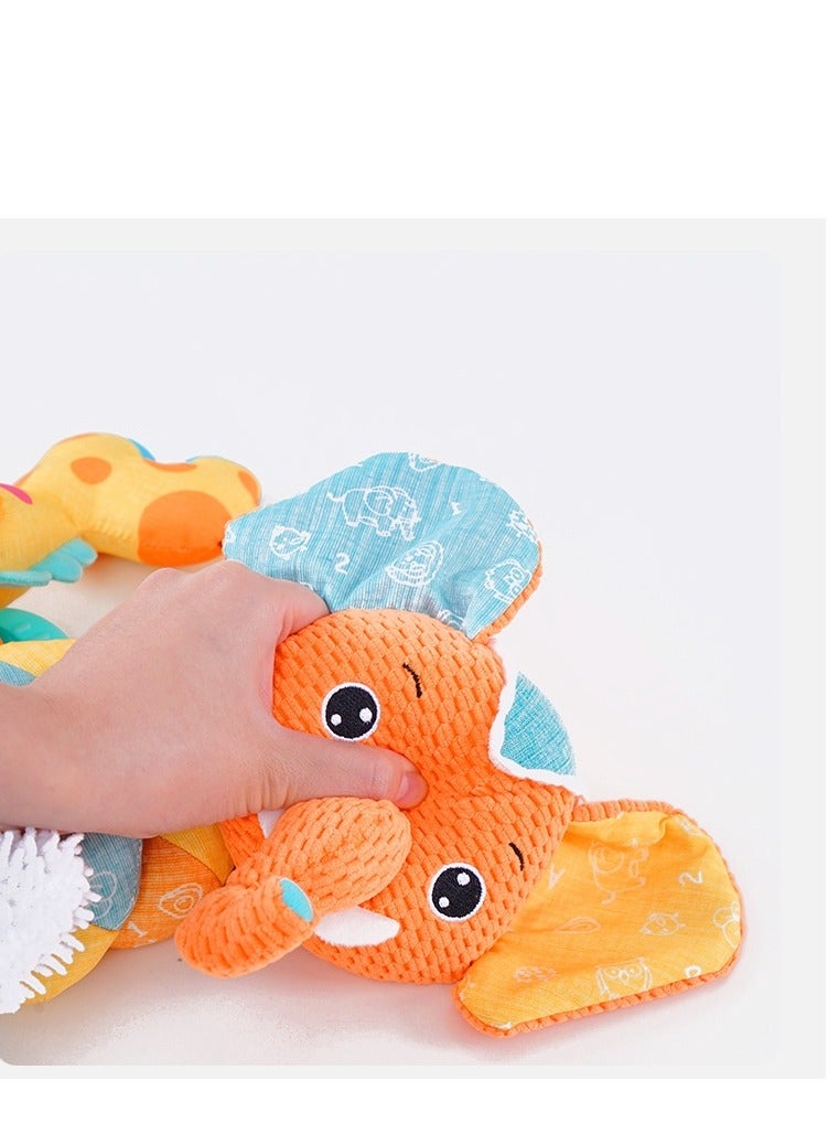 بايبي طفل الفيل الزرافة دوامة أفخم لعبة السيارات مقعد تعليق لعبة عربة طفل بار سرير مهد مع الموسيقى مربع المحمول ب صرير وطحن - Image 3