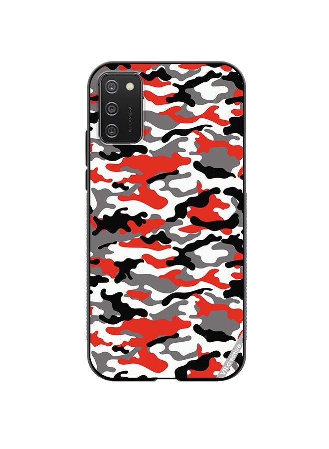 VR CREATIVE Protective Case Cover For Samsung Galaxy A02s Pink Camouflage Military Pattern Design Multicolour - Image 1