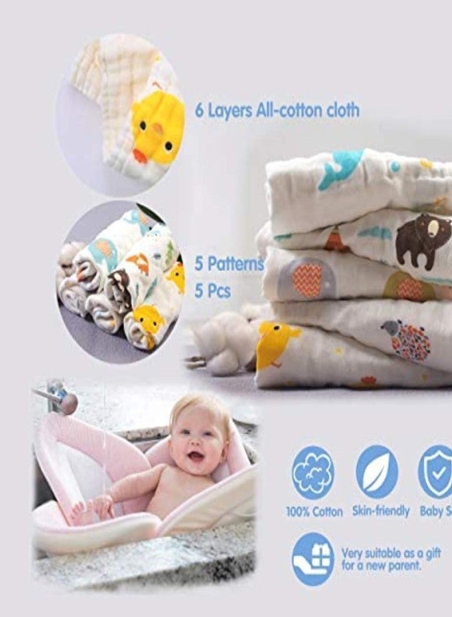 heartbury Organic Muslin Cotton Baby Wipes/BabyTowel /Baby washclothes for New Born Baby (Size100*100 CM) (30*30 (Pack of 5)) - Image 5