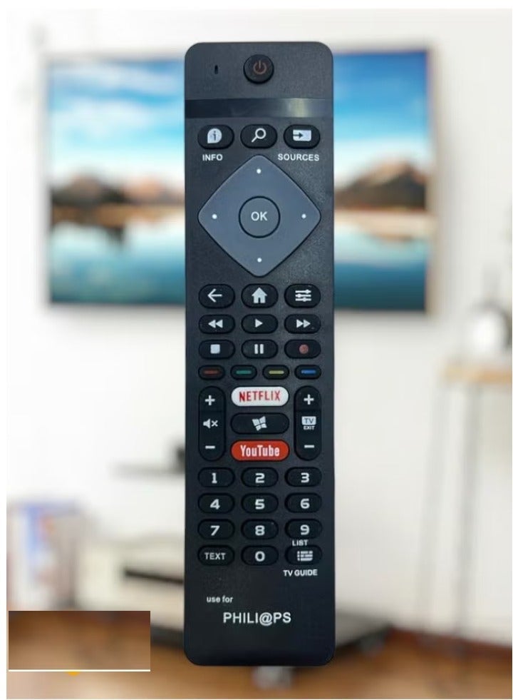 Smart TV Remote | Universal Replacement Remote Control for Smart LCD/LED TVs, Easy Navigation, Durable & Reliable Design (Black) - Image 1