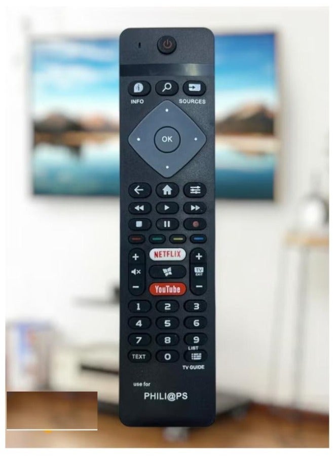 Smart TV Remote | Universal Replacement Remote Control for Smart LCD/LED TVs, Easy Navigation, Durable & Reliable Design (Black) - Image 3