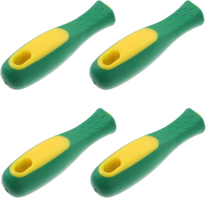 Kisangel 4pcs Rubber Handle File Grip Replacement for Woodworking Tools Ergonomic File Handles with Non-Slip Rubber Cover for Home Repair and Workshop Use - Image 1