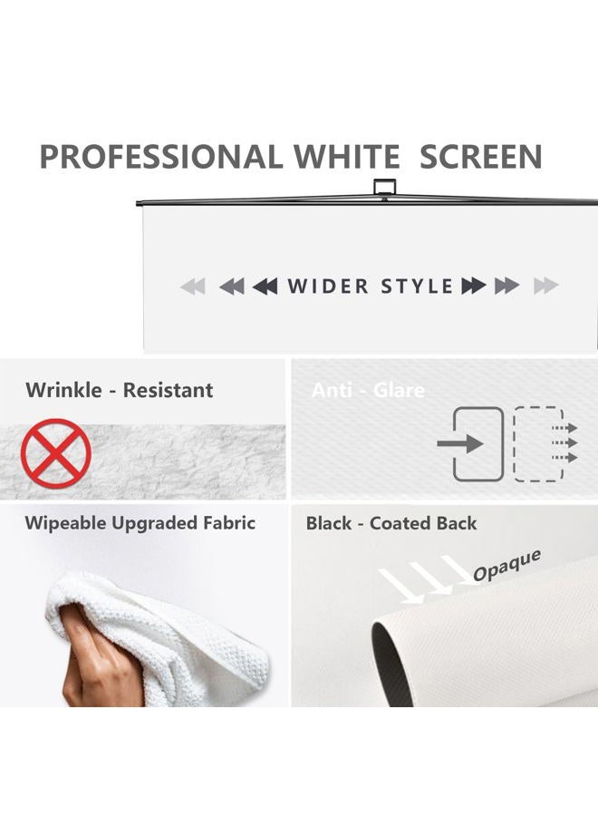 RAUBAY 【Wider Style】 RAUBAY 78.7 x 82.7in Large Collapsible White Backdrop Screen Portable Retractable Panel Photo Background with Stand for Video Conference, Photographic Studio, Streaming - Image 3