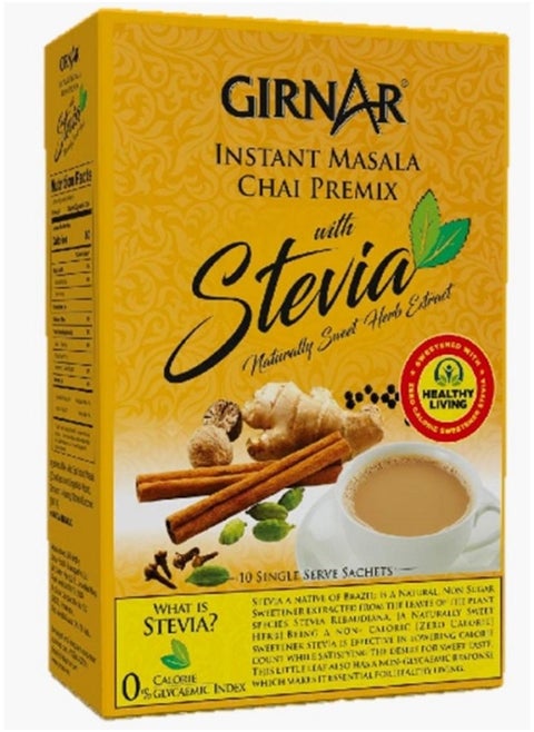 Instant Masala Chai  Premix With Stevia 10 Sachets