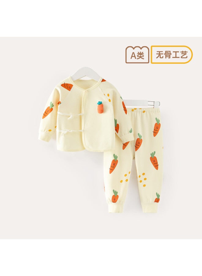 Baby Crawling Suit Romper Set Summer Infant Cartoon Full Print Carrot Casual Outfit - Image 2