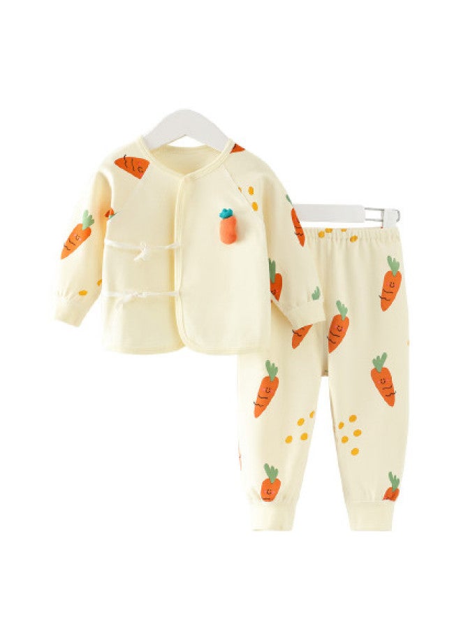 Baby Crawling Suit Romper Set Summer Infant Cartoon Full Print Carrot Casual Outfit - Image 1