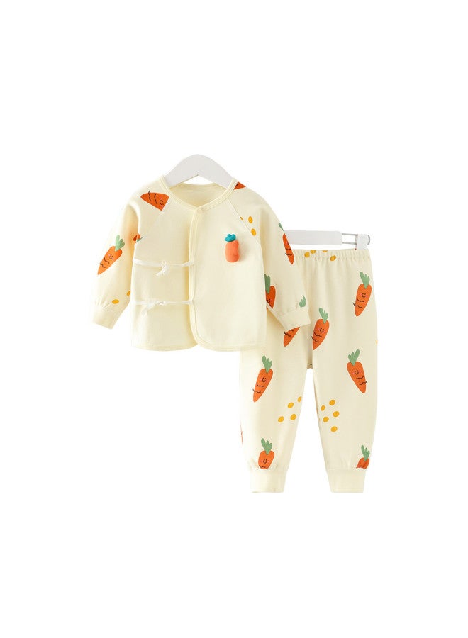 Baby Crawling Suit Romper Set Summer Infant Cartoon Full Print Carrot Casual Outfit - Image 3