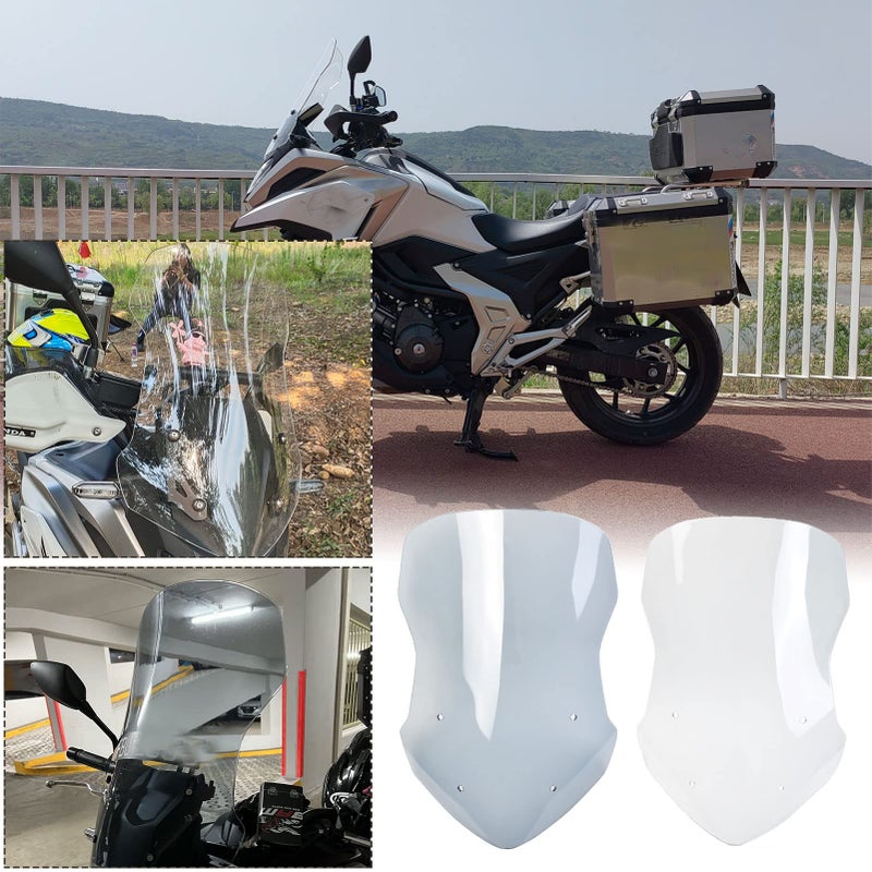 Midimttop for NC750X Windscreen Windshield Wind Deflector compatible with Honda NC750X NC 750 X 2021 2022 2023 2024 Motorcycle Wind Shield Screen Protector Parts Accessories Clear