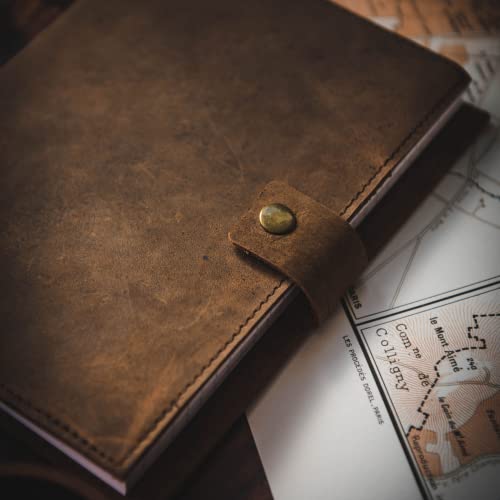 Modest Goods Refillable Leather Journal | Premium Lined A5 Notebook Cover | 200 Ruled Writing Pages | Card Holder Slot | Leather Bound Journals for Men & Women, Best Gift Travel Diary, Cool Planner - Image 5