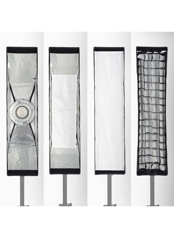 AMBITFUL Softbox Strip FW22x90/9''x 35'' Honeycomb Grid Bowens softbox, with Honeycomb Grid + Carrying Bag, for Bowens Mount lamp (FW22x90/9''x 35'') - Image 2